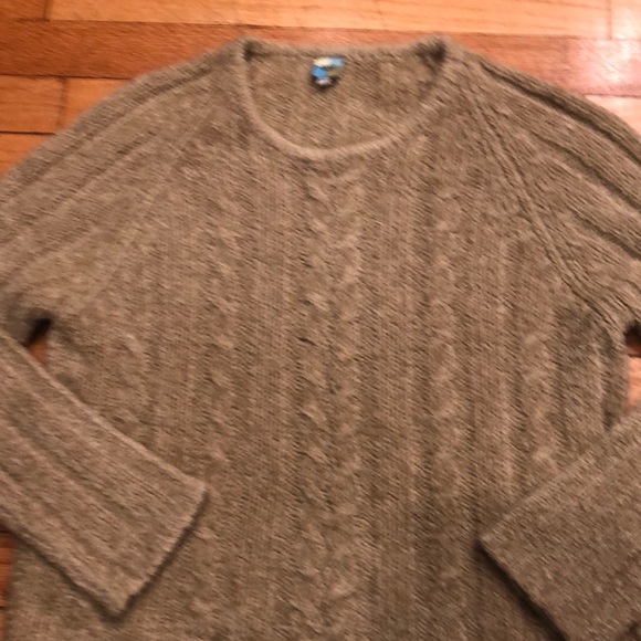 EUC CUBIX MOHAIR BLEND NEUTRAL ARGLE SWEATER - Picture 2 of 6